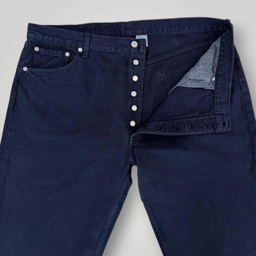 Levi's 501 Jeans 42x33 Dark Wash Button Fly Straight‎ Leg Denim 2001 NWT VTG